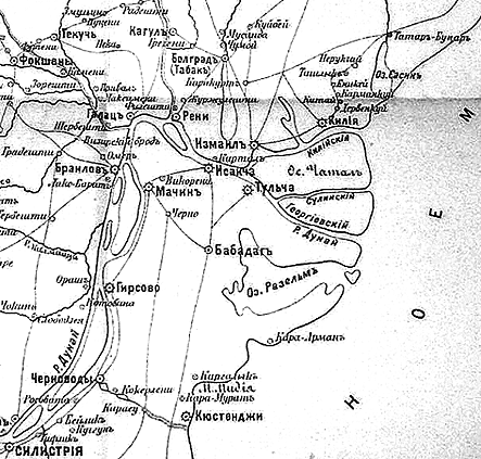 Карта устья Дуная (Кампания 1791 г.)