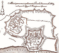 Модель крепости и предместья Очакова сделанная в 1788 г., находящаяся в Музеуме С.Петербургского Арсенала