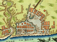 План Царицынской крепости в 18 веке.