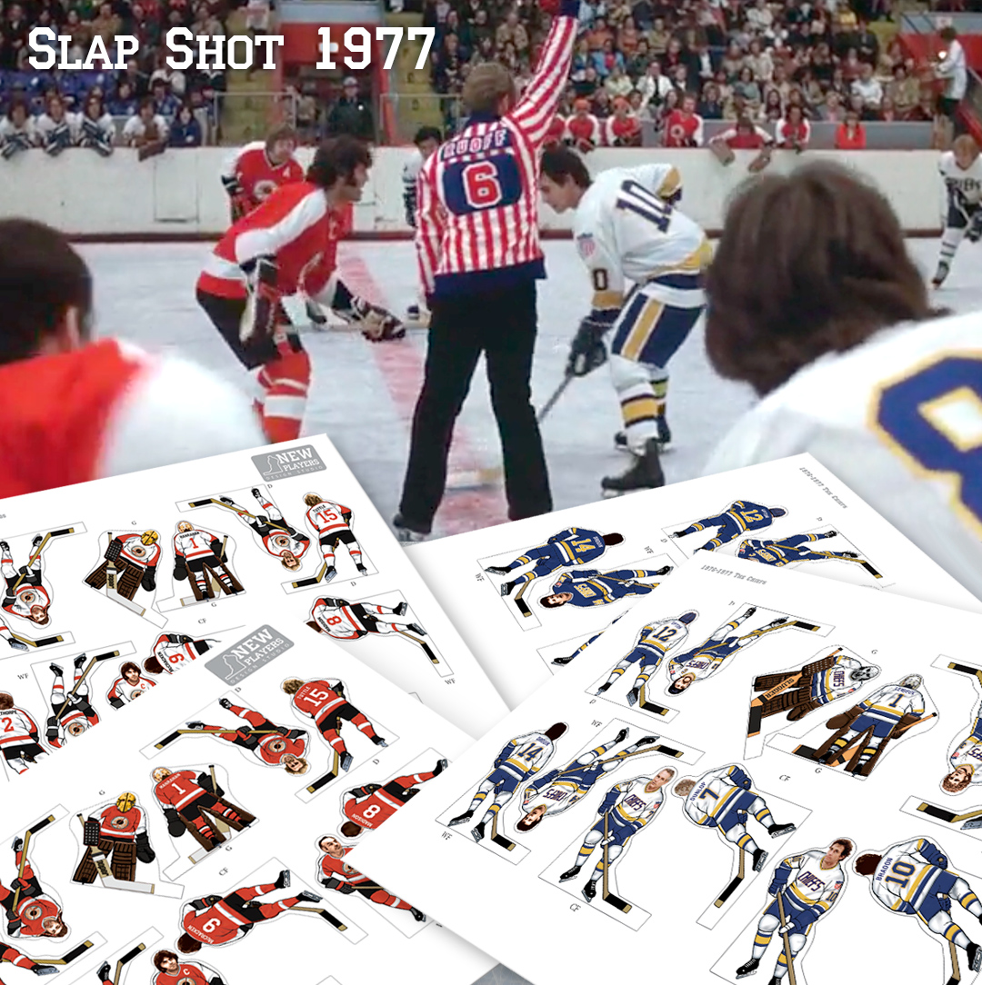 Slap Shot 1977 lables for Coleco players