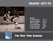 1977/78. New York Rangers. Coleco players