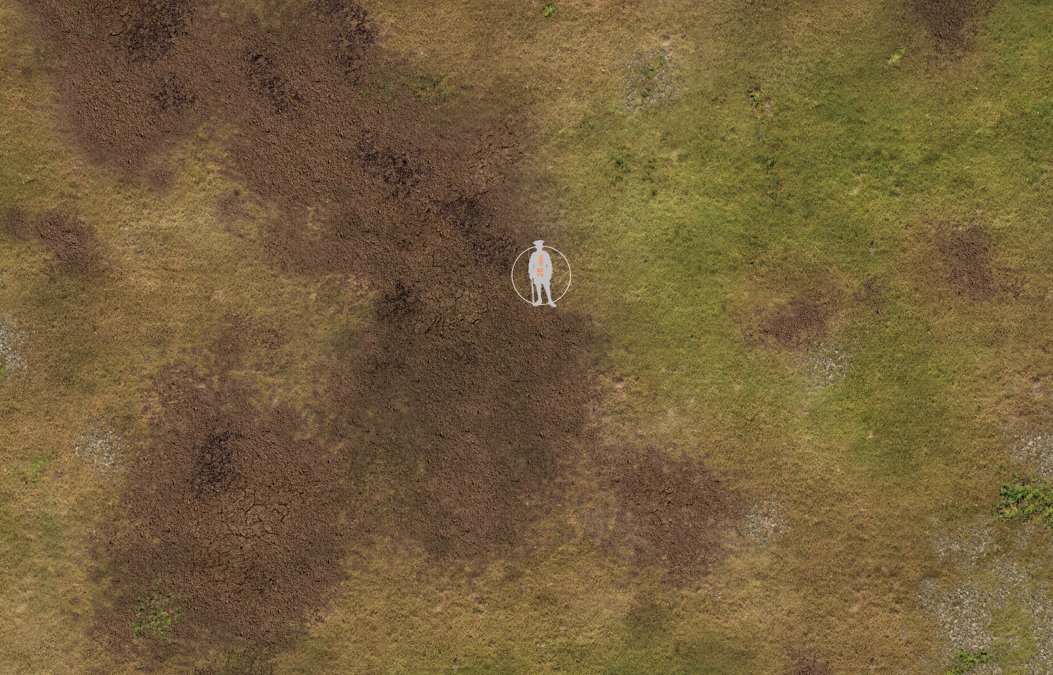Grass plain 019. Printable file the Battle mat for Wargames or RPG