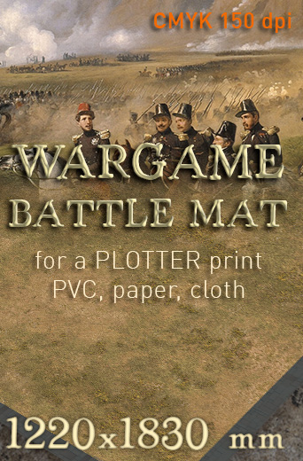 Wargame Battlemat 020pl Battleboard Burned-out grass (pale) plain