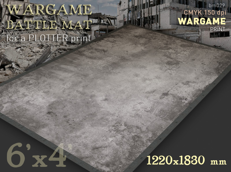 Concrete city background (bm029d) Battlemat 6x4ft