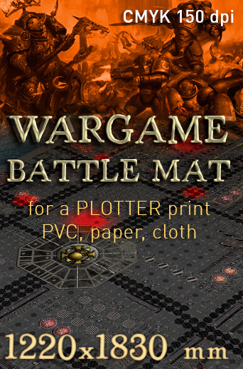 Warhammer40k 'Upper deck A', The battlemat toptable 28mm wargames. A convenient and colourful terrain for playing at favorite wargame such as 'Warhammer 40k', 'Infinity Corvus Belli', 'Antares'...