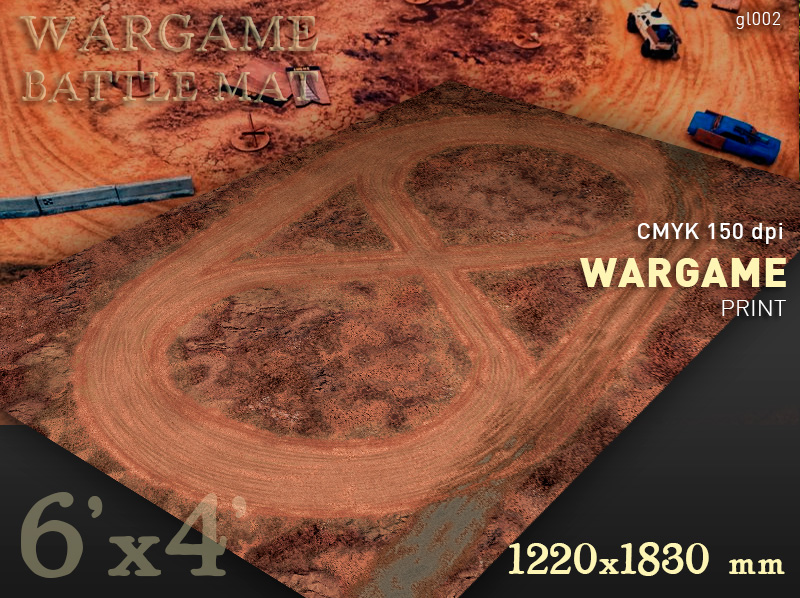 Racing Battle mat 'Gaslands' (gl002) 6x4ft Racing Battle mat 'Gaslands' (gl002) 6x4ft