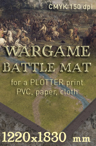 Wargame Battlemat 018 Battleboard image grass plain riverland