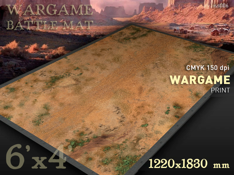 Battlemat 'Prairies, Wild West ' (ss006) Battlemat 'Prairies, Wild West ' (ss006)