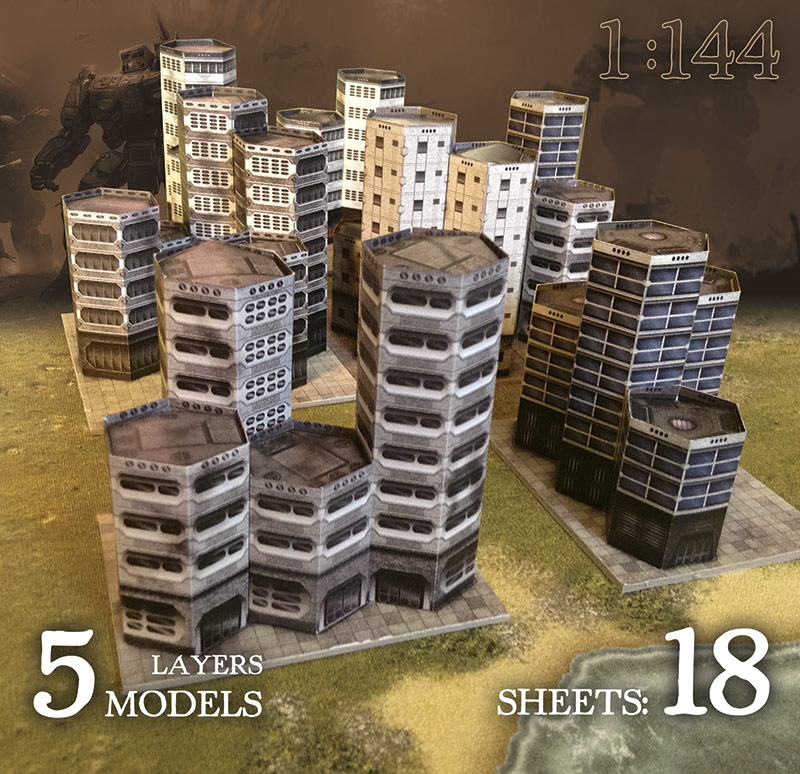 Modular Apartment Buildings set 1/144