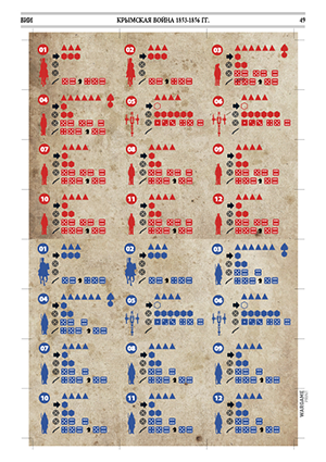 Eastern war 1853-1856. Historical wargame. The Cards.