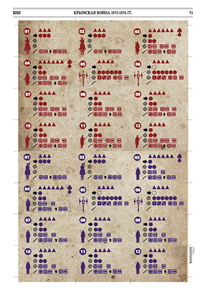 Eastern war 1853-1856. Historical wargame. The Cards.