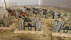 Just Paper Battles Crimea - Russian Army. Horse Artillery. Alma 1854 (28mm)