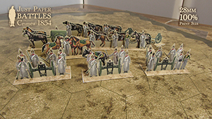 Just Paper Battles Crimea - Russian Army. Horse Artillery. Alma 1854 (28mm)