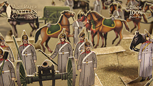 Just Paper Battles Crimea - Russian Army. Horse Artillery. Alma 1854 (28mm)