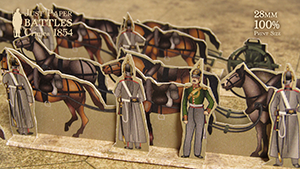 Just Paper Battles Crimea - Russian Army. Horse Artillery. Alma 1854 (28mm)