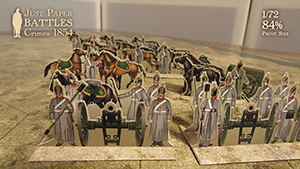 Just Paper Battles Crimea - Russian Army. Horse Artillery. Alma 1854 (28mm)