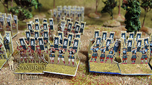 Just Paper Battles Samurai - Uesugi Kenshin troops (10mm) 上杉謙信軍 (戦國時代). Modular Paper 2,5D Wargames System.