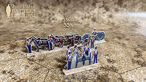 Just Paper Battles Crimea - Artillery, papercraft, Crimean War, Guerre de Crimee. Alma 1854