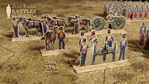 Just Paper Battles Crimea - Artillery, papercraft, Crimean War, Guerre de Crimee. Alma 1854