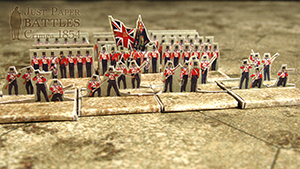 Just Paper Battles Crimea - British troops (6mm) 1854 Alma Modular Paper 2,5D Wargames System