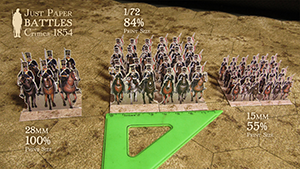 Just Paper Battles Crimea - Cavalry, papercraft, Crimean War, Guerre de Crimee. Alma 1854