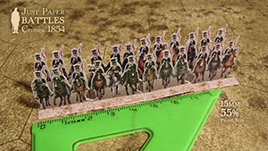 Just Paper Battles Crimea - Cavalry, papercraft, Crimean War, Guerre de Crimee. Alma 1854