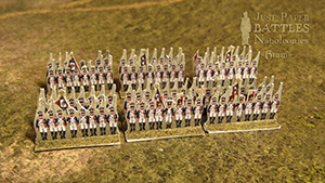Just Paper Battles Napoleonics - French Army (6mm) 1807-1810  LInfanterie de Ligne. Modular Paper 2,5D Wargames System