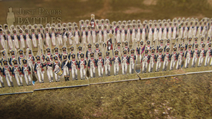 Just Paper Battles Napoleonics - French Army (10mm) 1807-1810  LInfanterie de Ligne. Modular Paper 2,5D Wargames System