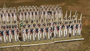 Just Paper Battles Napoleonics - French Army (10mm) 1807-1810  LInfanterie de Ligne. Modular Paper 2,5D Wargames System