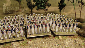 Just Paper Battles Napoleonics - French Army (10mm) 1807-1810  LInfanterie de Ligne. Modular Paper 2,5D Wargames System