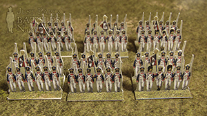 Just Paper Battles Napoleonics - French Army (10mm) 1807-1810  LInfanterie de Ligne. Modular Paper 2,5D Wargames System