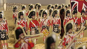 Just Paper Battles Crimea - British troops. Highland Brigade. Alma 1854 (28mm)