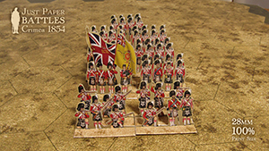 Just Paper Battles Crimea - British troops. Highland Brigade. Alma 1854 (28mm)