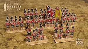 Just Paper Battles Crimea - British troops. Highland Brigade. Alma 1854 (28mm)