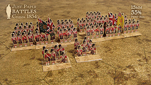 Just Paper Battles Crimea - British troops. Highland Brigade. Alma 1854 (28mm)