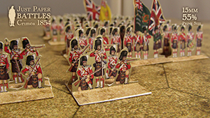 Just Paper Battles Crimea - British troops. Highland Brigade. Alma 1854 (28mm)