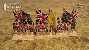 Just Paper Battles Crimea - British troops. Highland Brigade. Alma 1854 (28mm)