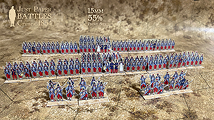 Just Paper Battles Crimea - Infantry, papercraft, Crimean War, Guerre de Crimee. Alma 1854