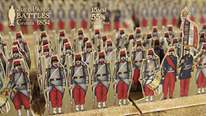 Just Paper Battles Crimea - Infantry, papercraft, Crimean War, Guerre de Crimee. Alma 1854