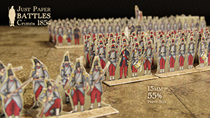 Just Paper Battles Crimea - Infantry, papercraft, Crimean War, Guerre de Crimee. Alma 1854