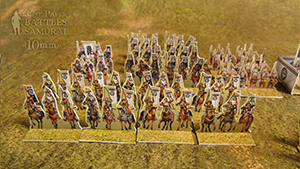 Just Paper Battles Samurai - Uesugi Kenshin troops (10mm) 上杉謙信軍 (戦國時代). Modular Paper 2,5D Wargames System.
