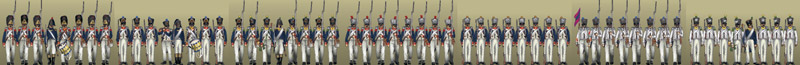 Just Paper Battles Napoleonics - French Army (6mm) 1807-1810  LInfanterie de Ligne.