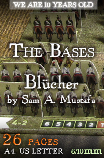 Just Paper Battles Napoleonics - Bases (Blücher by Sam A. Mustafa). Modular Paper 2,5D Wargames System.