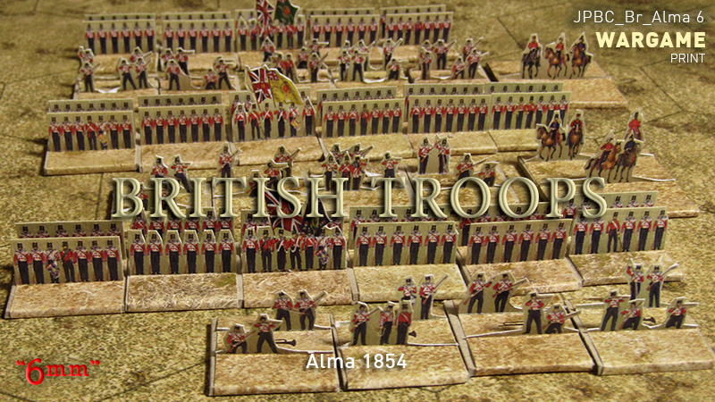 Just Paper Battles Crimea - British troops (6mm) Alma 1854