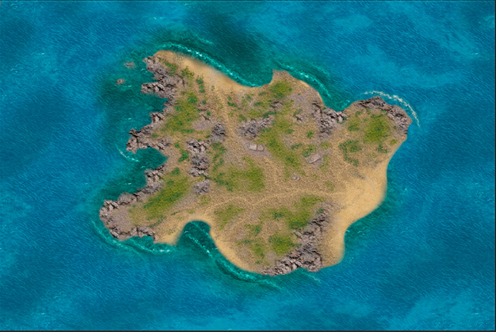 Custom mat Small desert island